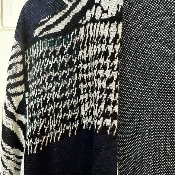 Easywear by Chico’s Size 3 Open Front Cardigan XL Womens Soft Knit Blue White - Picture 5 of 9